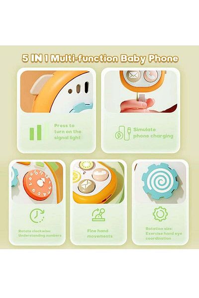 COOYA Baby toy phone，Montessori Sensory Toys for Baby 18M+ ,,Infant Toddlers Educational Learning Toy