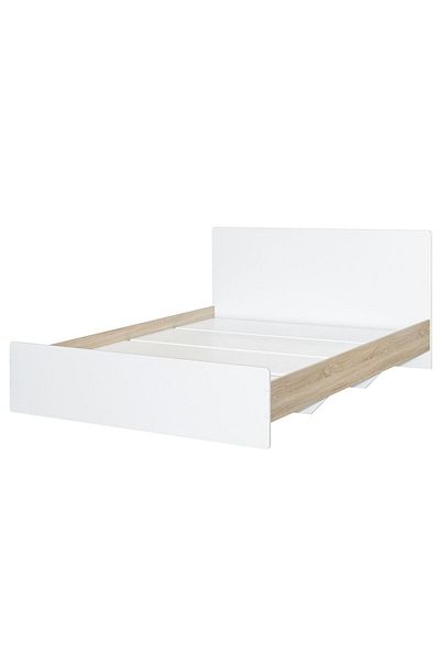Danube Home Kinder 160x200 Queen Bed-White & Sonoma Oak
