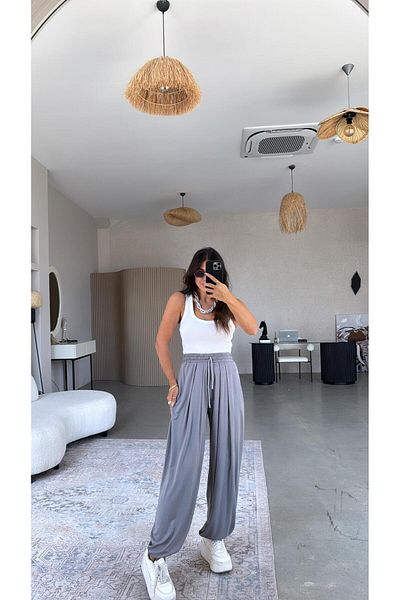 Buket Teke Gray Casual Modal Shalwar