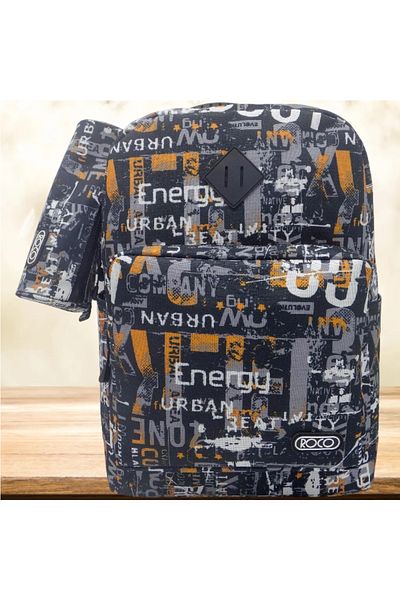 Roco Grafitti Abstract Backpack with Accessory