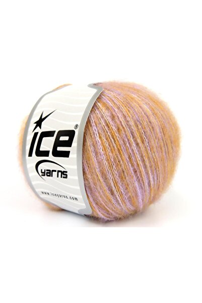 Ice yarns 8x50 جرام. صوف أليس فائق النعومة، أكريليك برتقالي، أرجواني فاتح شتو...