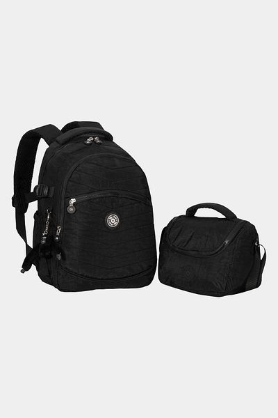 Miracle MY POLO Geantă pentru școală primară pentru copii cu cutie de prânz Set de 2 rucsac durabil de culoare solidă