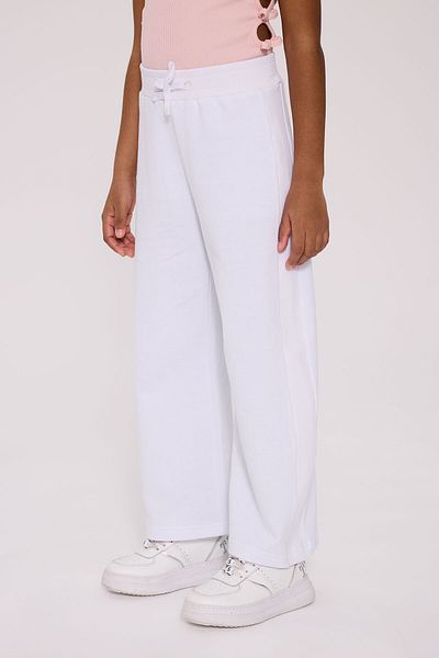 Tyess Basic Girl White Tracksuit Bottom