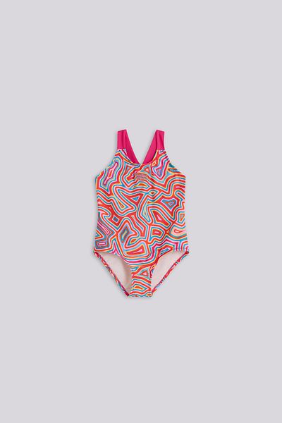 Tyess Girl Patterned Swimsuit