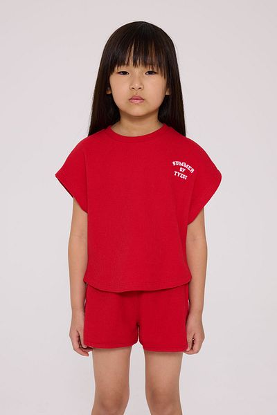 Tyess Basic Girl Red Sets
