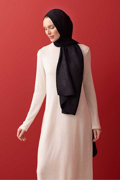 Imannoor Checkerboard Pattern Naia Cotton Shawl