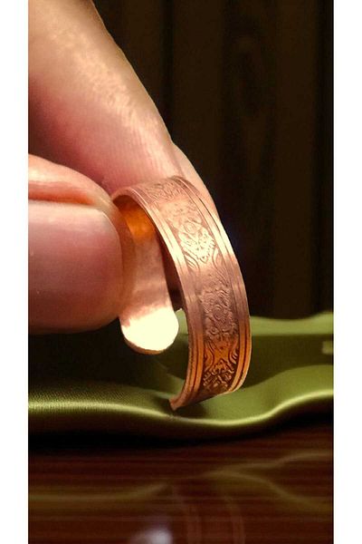 yerlikaya bakır Rune Pure Copper Ring