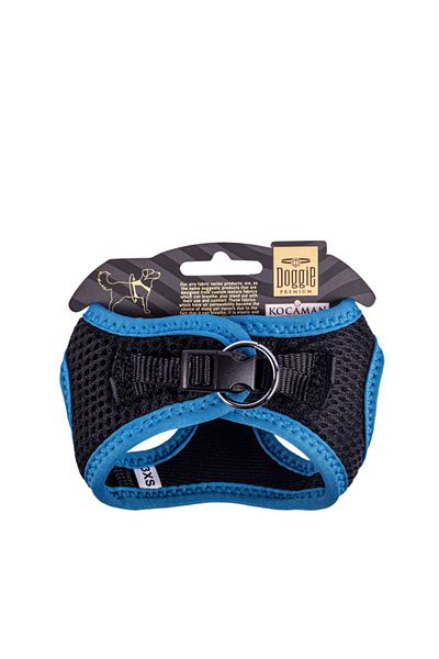 Doggie طوق كلب صغير منسوج رائع من النيون Xxxsmall أزرق 22-26 سم