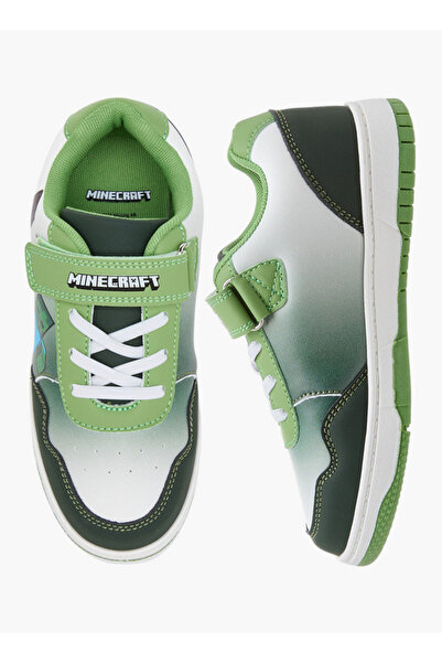 MINECRAFT Printed Sneakers with Hook and Loop Closure
