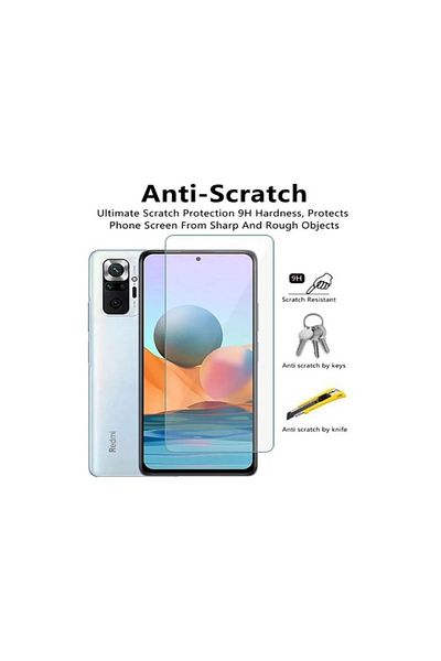 SepetBudur Xiaomi Redmi Note 10 Pro Compatible Premium Screen Protector 9h Hard Tempered Unbreakable Glass Protection Transparent