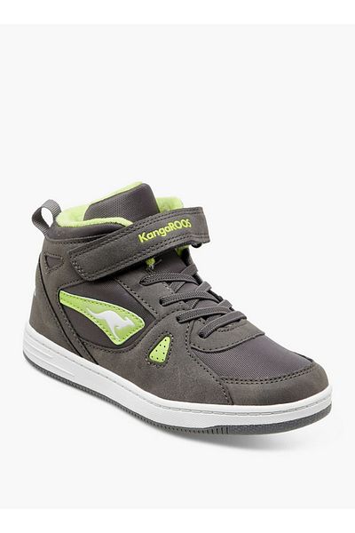 Kangaroos Boys' Panelled High Top Sneakers with Hook and Loop Closure