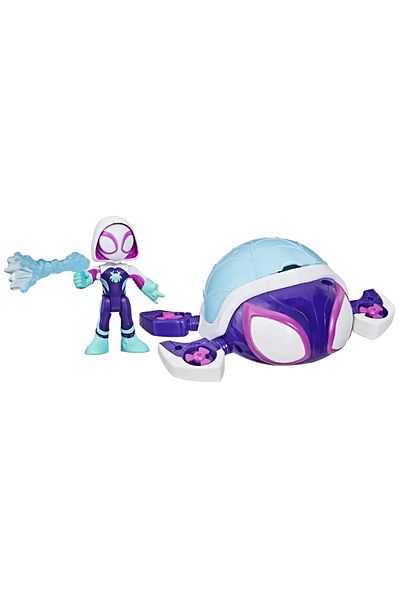 SPIDERMAN SPIDEY AND HIS AMAZING FRIENDS MARVEL SET FIGURE 7.6CM AND THE GHOST TURTLE SUBMARINE