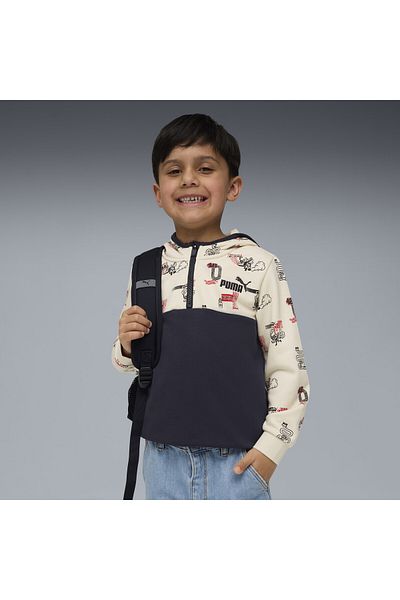 Puma Hanorac cu fermoar pe jumătate Little Runners pentru copii