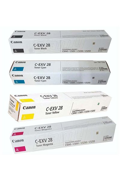 Canon Genuine C-EXV 28 CMYK Toner Cartridge Multipack