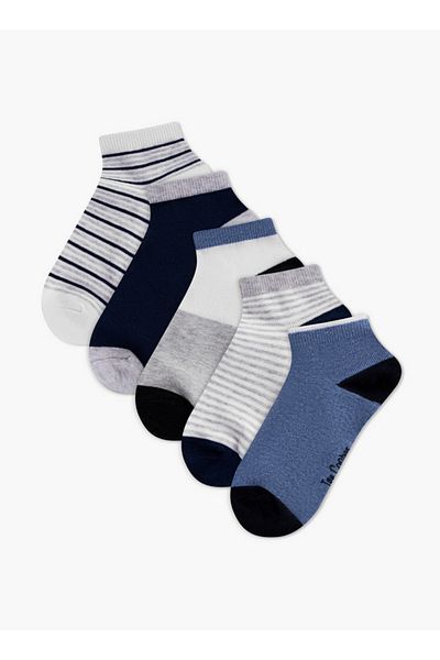 Lee Cooper Printed Non Terry Ankle Length Socks - Set of 5