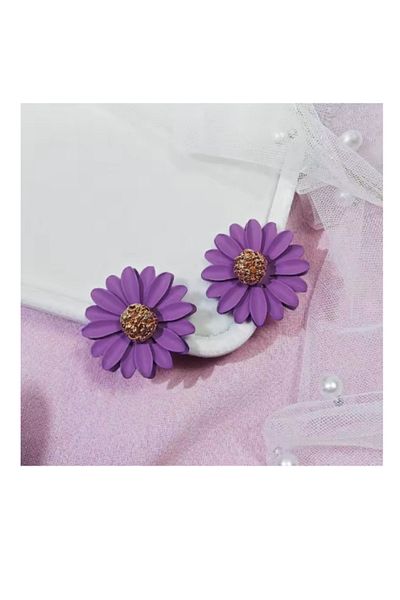 OEM Cercei dama, floare mov