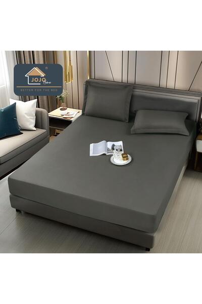 trendyhome Bed Cover, Waterproof, 160 x 200, Dark Grey, J23421