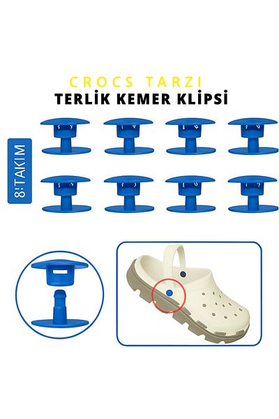 ipekbazaar 8 Pcs Belted Slipper Rivet, (for 2 Pairs of Slippers) Durable Plastic Snap-On Slipper Belt Clip