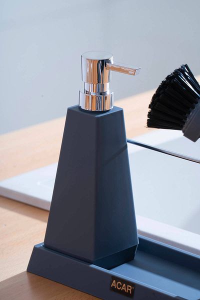ACAR Astoria Acrylic Brushed Liquid Soap Dispenser Set
