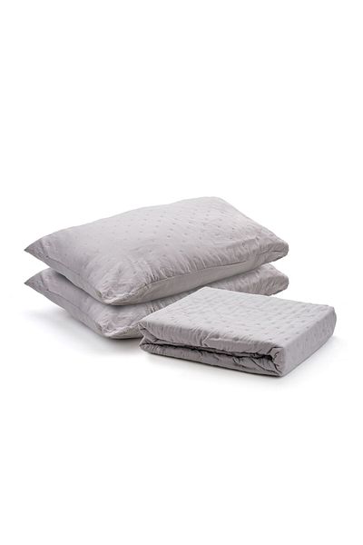 Home Still SET CUVERTURA SOFT 220X240 + 2 FETE DE PERNA 50X70, GRI