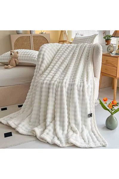 trendyhome Premium cocolino blanket, 200x230 cm, White, PT24054