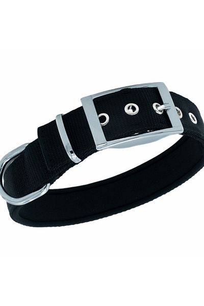 Doggie طوق كلب منسوج كبير أسود 3x47-55 سم