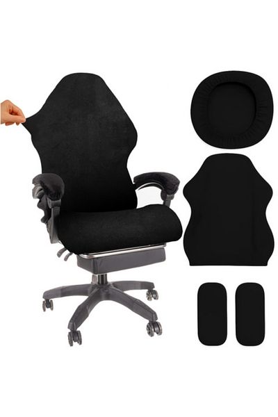 zola Set husa scaun gaming cu fermoar, 4 piese, sezut 52.5x50 cm, spatar 83x57 cm, cotiere 36 cm