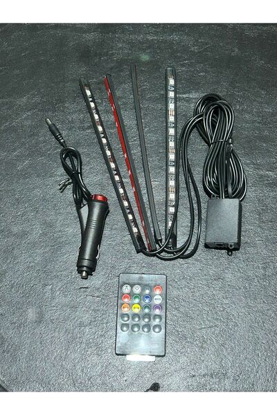 TİTANİKPARTS TÜM ARAÇLARA UYUMLU AYAK ALTI LED 12 LED RGB KUMANDALI KOLAY MONTAJ