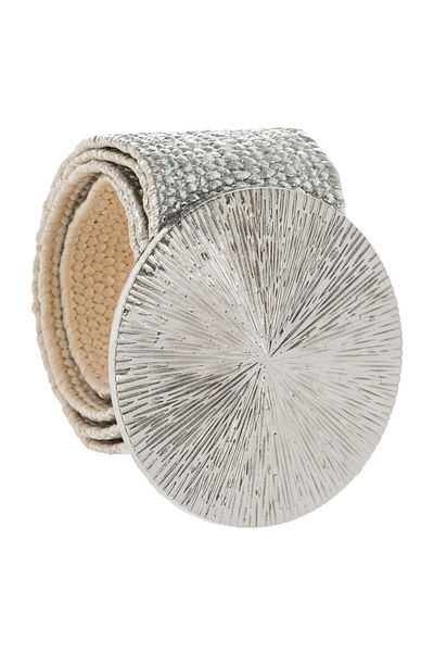 OEM Elastic Silver Summer Belt with Wide Buckle for Women
