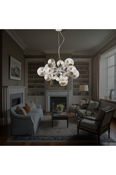 RONİSU AYDINLATMA Thalia Camlı Modern Sarkıt Avize RA-AVZ- 1956-87-34