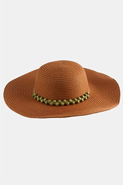 ZERO LAND Beaded Knitted Straw Hat