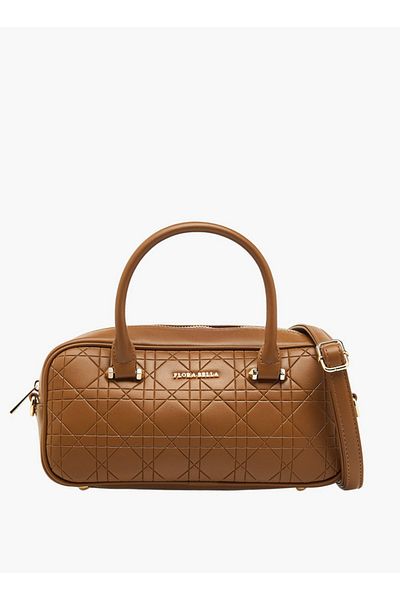 Flora Bella by Shoexpress Quilted Crossbody Bag with Detachable Strap and Zip Closure