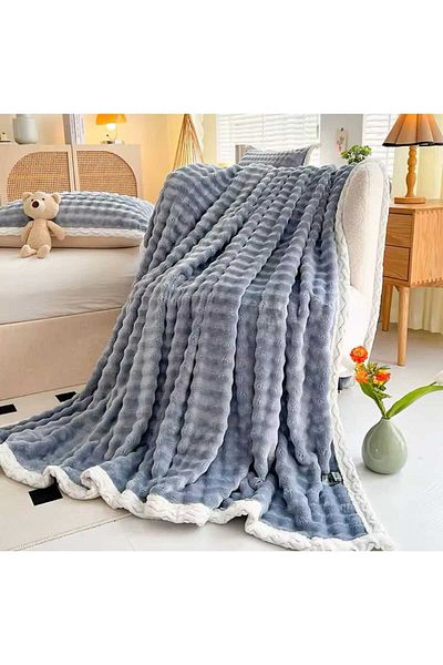 trendyhome Cocolino Premium Blanket, 200x230 cm, Light Grey, PT24057