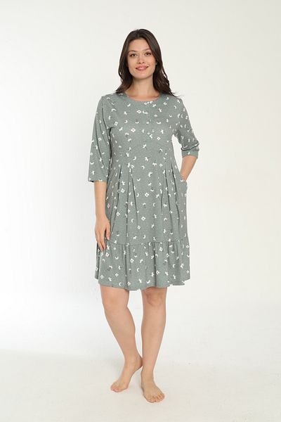 ROMEO LİFE Women's Cotton Viscose Fabric Floral Summer Dress 7673