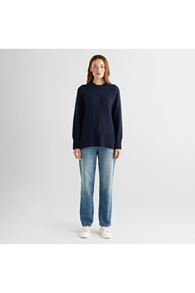 Gant Kadın Mavi Straight Fit Jean Pantolon