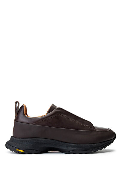 Tamer Tanca Men's Genuine Leather Brown Sneakers & Sports Shoes