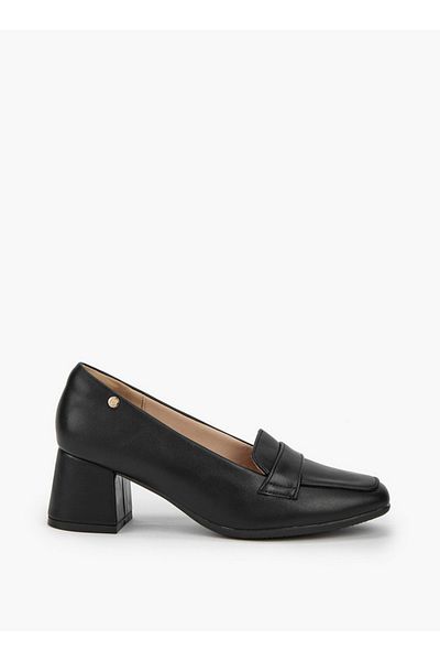 Flora Bella by Shoexpress Solid Slip-On Shoes with Block Heel