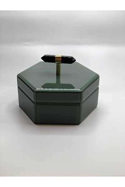 YEŞİL ALTIGEN KUTU 16x18x13cm