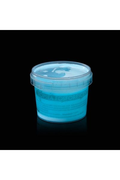 PROCART Glow in the dark phosphorescent, luminescent, transparent paint that illuminates turquoise 30 g