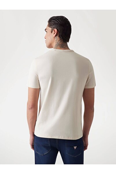 Guess Man Beige Ss Cn Box Tee T-Shırt