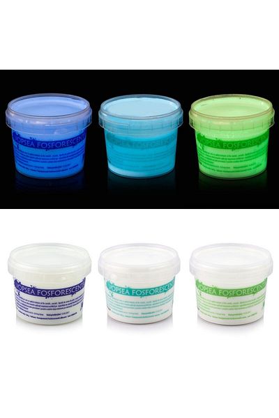PROCART Glow in the dark phosphorescent, luminescent, transparent paint, set of 3 colors 30 g