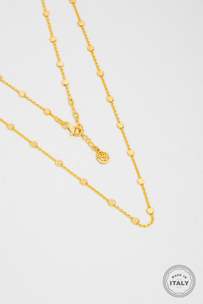 So CHIC... İtalyan 18 Ayar Sarı Altın Kaplama Gümüş Zincir Kolye