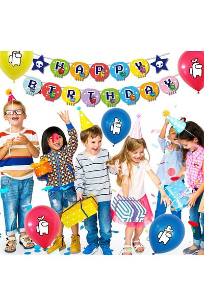 Miotlsy children's birthday set, latex/paper, multicolor, 31 pieces