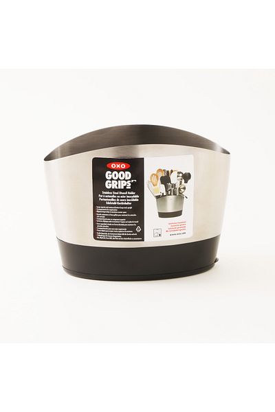 Oxo حامل أدوات من الفولاذ المقاوم للصدأ، فضي 8.4 بوصة * 4.75 بوصة * 6.25 بوصة