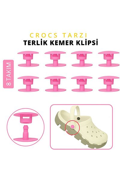 ipekbazaar 8 Pcs Belted Slipper Rivet, (for 2 Pairs of Slippers) Durable Plastic Snap-On Slipper Belt Clip