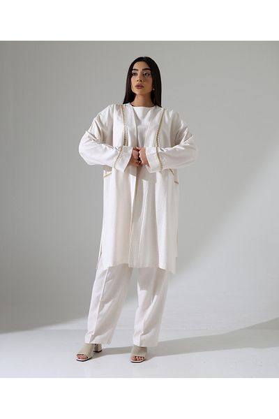 Fi'l Arz Fashion Linen Triple Suit