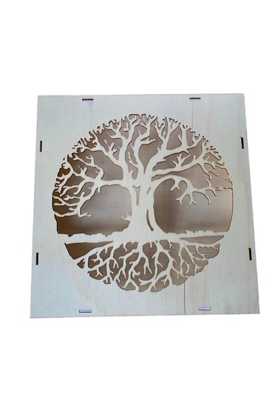 OEM Ramă pătrată din lemn, Copacul Vieții pentru mușchi, 29cm x 3cm