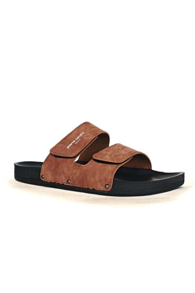 Pierre Cardin Men's Slippers 2Spc7019 7039 Velcro Tan