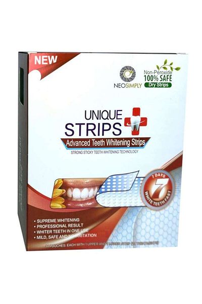 NeoSimply Set Teeth Whitening Strips, Peroxide Free, NeoSimply, 14 Packets, 65 g