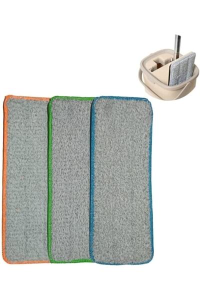 Spin Mop Orjinal Tablet Mop Yedek Bezi 3 Farklı Kullanım Alanı 3 Adet Yedek Bez Microfiber Refill